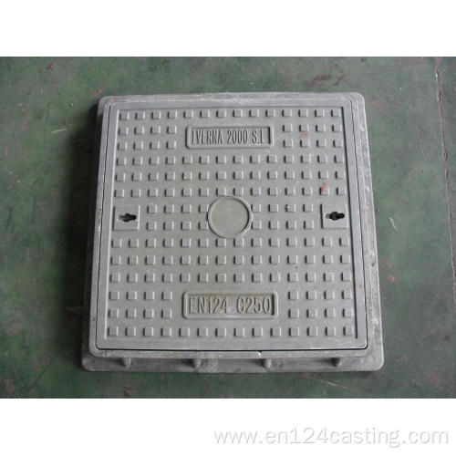 FRP manhole cover size 600x600 C250